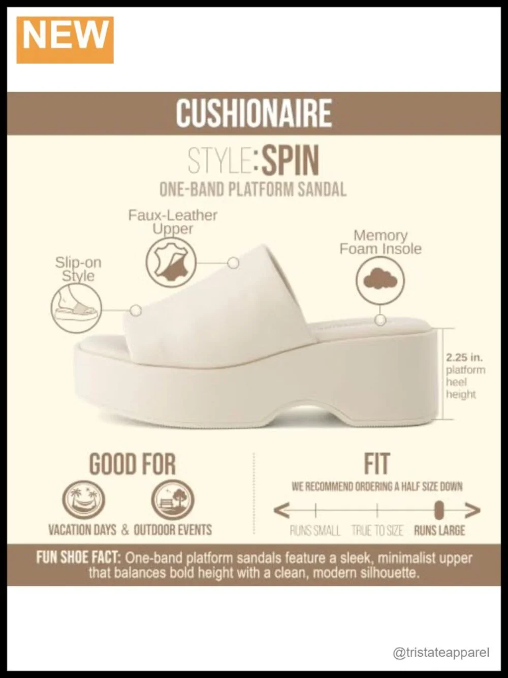 Wide Band Platform Wedge Sandals with Memory Foam Footbed